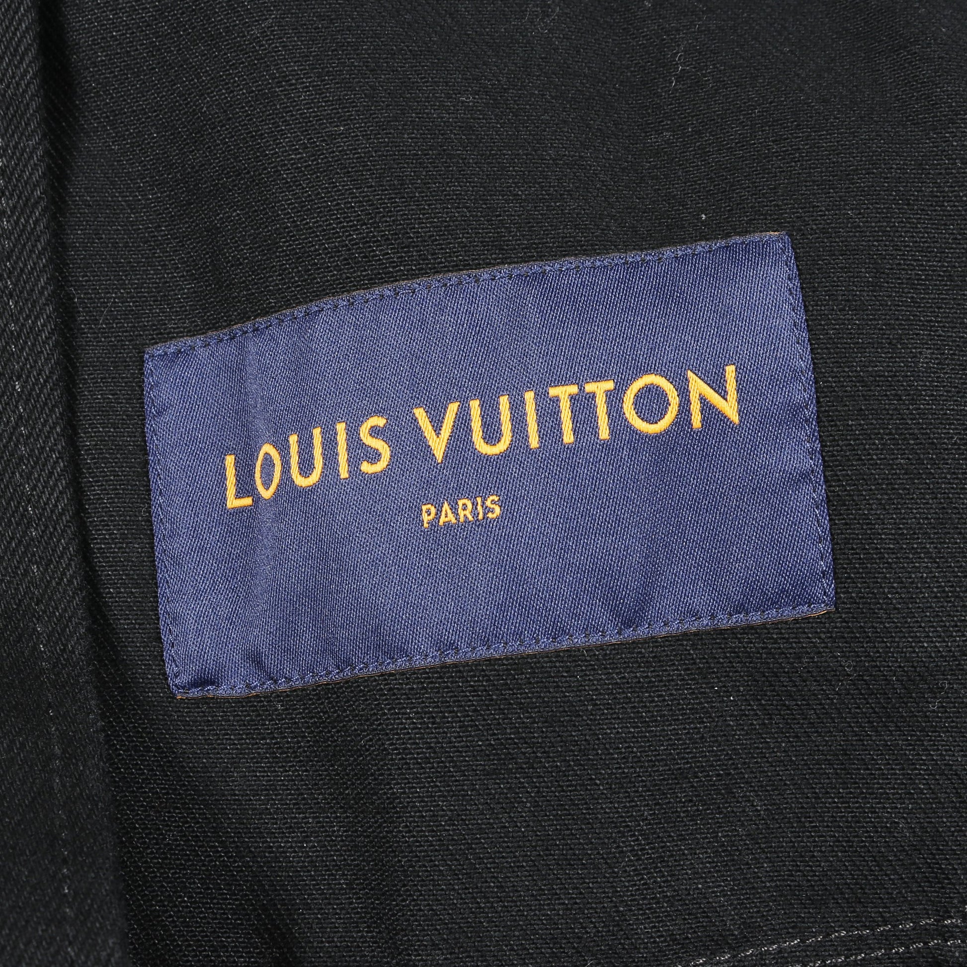 モノグラム ジップアップパーカー デニムジャケット コットン ブラック ルイヴィトン アウター LOUIS VUITTON