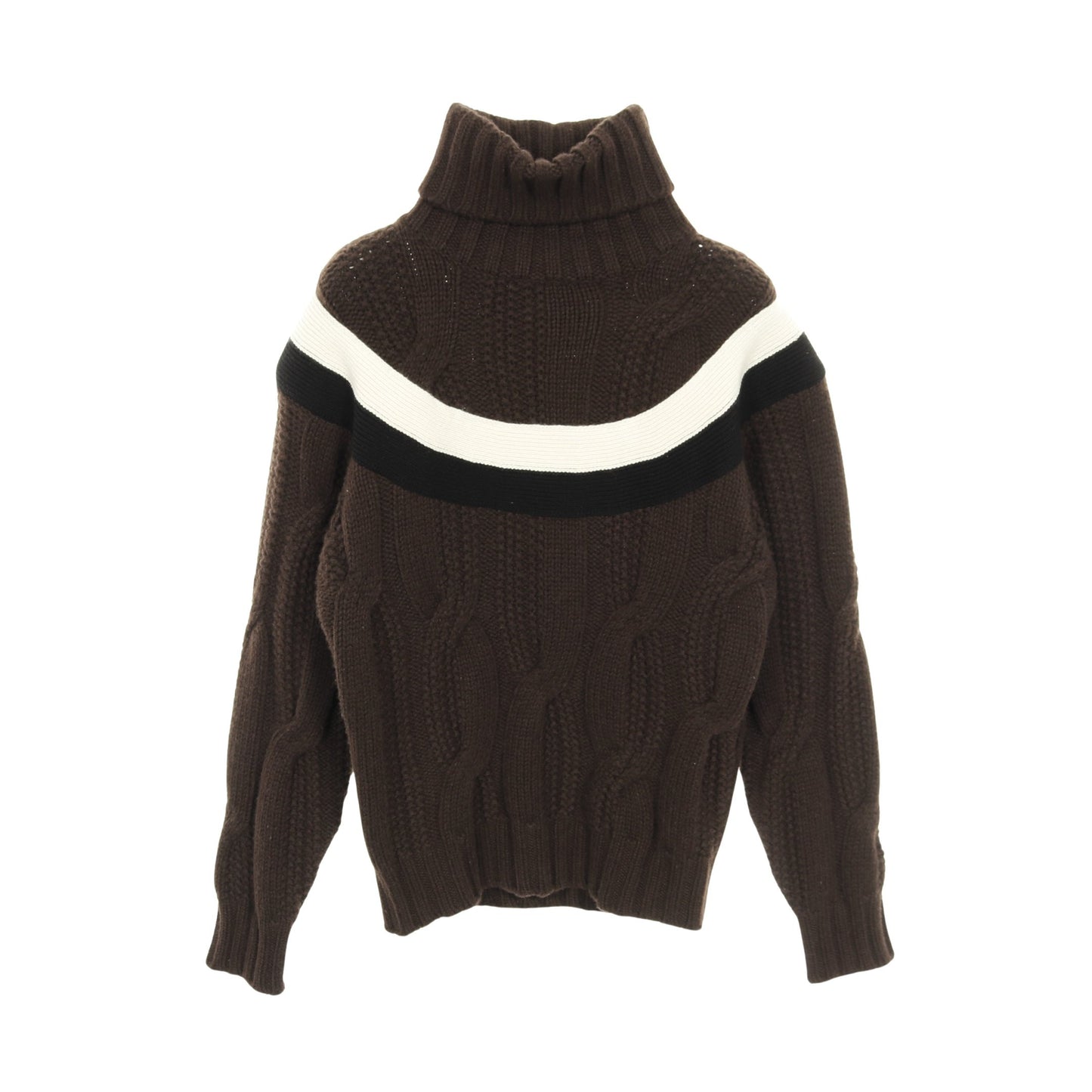 Yoke Torsad ヨークトルサド ニット タートルネック ウール カシミヤ ブラウン ブラック ホワイト エルメス トップス HERMES