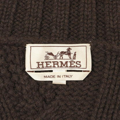 Yoke Torsad ヨークトルサド ニット タートルネック ウール カシミヤ ブラウン ブラック ホワイト エルメス トップス HERMES