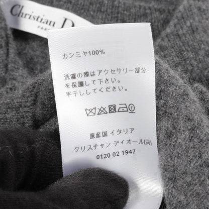 CDロゴ パールボタン ニット カシミヤ グレー クリスチャンディオール トップス Christian Dior