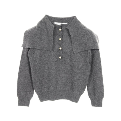 CDロゴ パールボタン ニット カシミヤ グレー クリスチャンディオール トップス Christian Dior