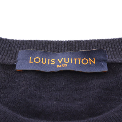 LOUIS VUITTON × NIGO インタルシアジャカード ドラゴン グラフィック ニット クルーネック カシミヤ ネイビー マルチカラー ルイヴィトン トップス LOUIS VUITTON