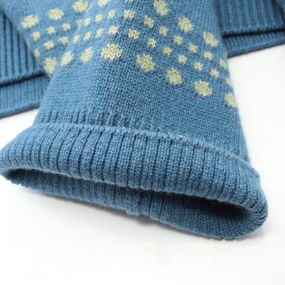 Brides de Gala カーディガン Vネック 刺繍 カシミヤ ブルー ライトイエロー エルメス トップス HERMES