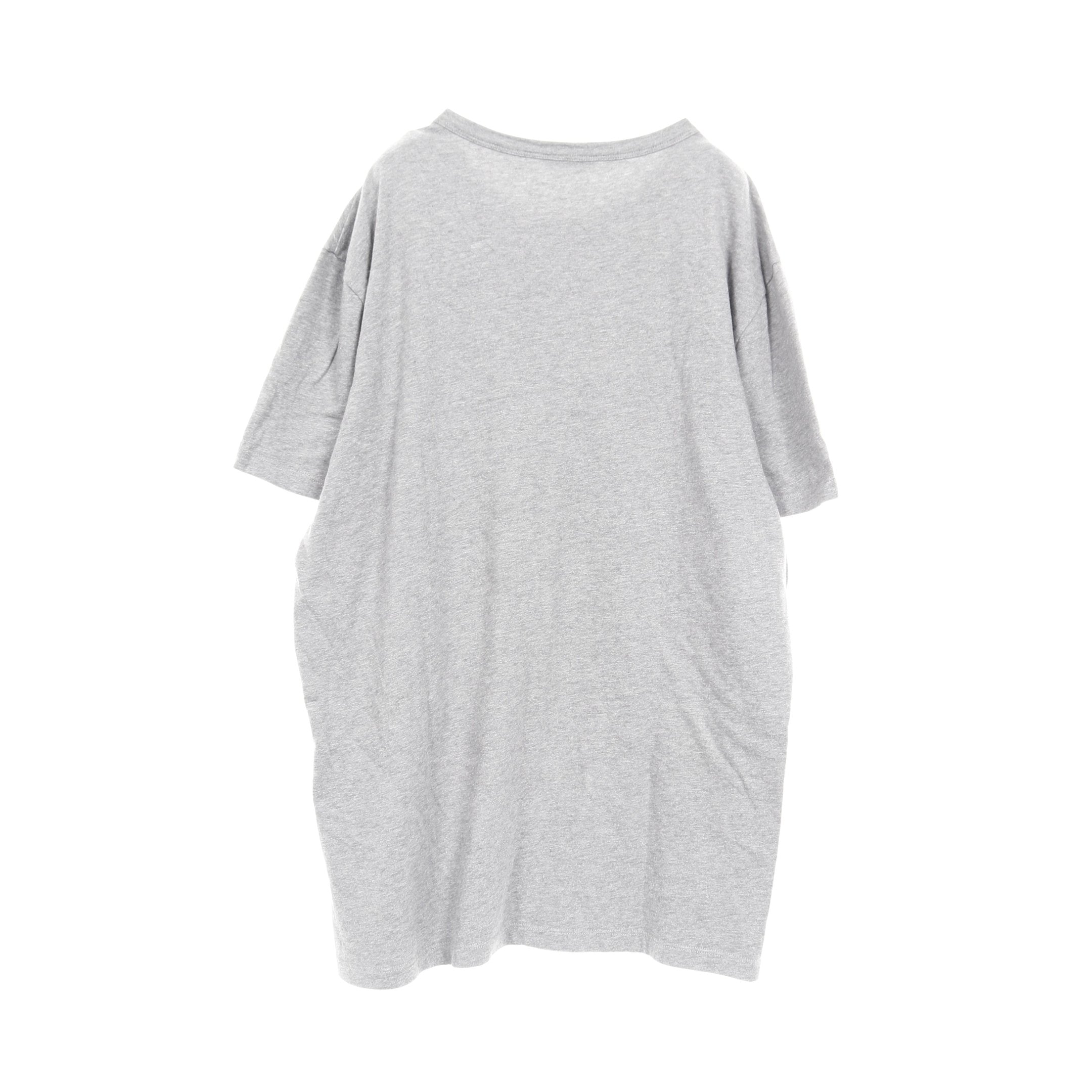 MONCLER グレー 半袖Tシャツ ロゴ Tシャツ クルーネック 半袖 コットン グレー レッド ネイビー