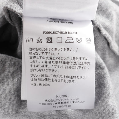 ロゴ Tシャツ クルーネック 半袖 コットン グレー レッド ネイビー モンクレール トップス MONCLER