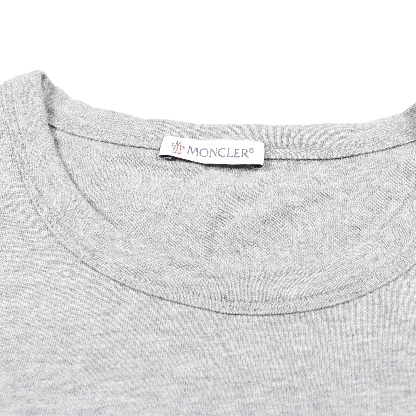 ロゴ Tシャツ クルーネック 半袖 コットン グレー レッド ネイビー モンクレール トップス MONCLER