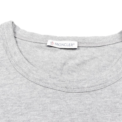 ロゴ Tシャツ クルーネック 半袖 コットン グレー レッド ネイビー モンクレール トップス MONCLER