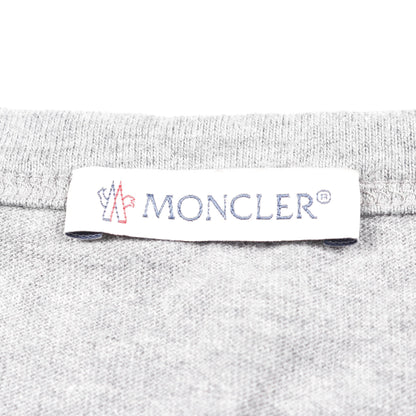 ロゴ Tシャツ クルーネック 半袖 コットン グレー レッド ネイビー モンクレール トップス MONCLER