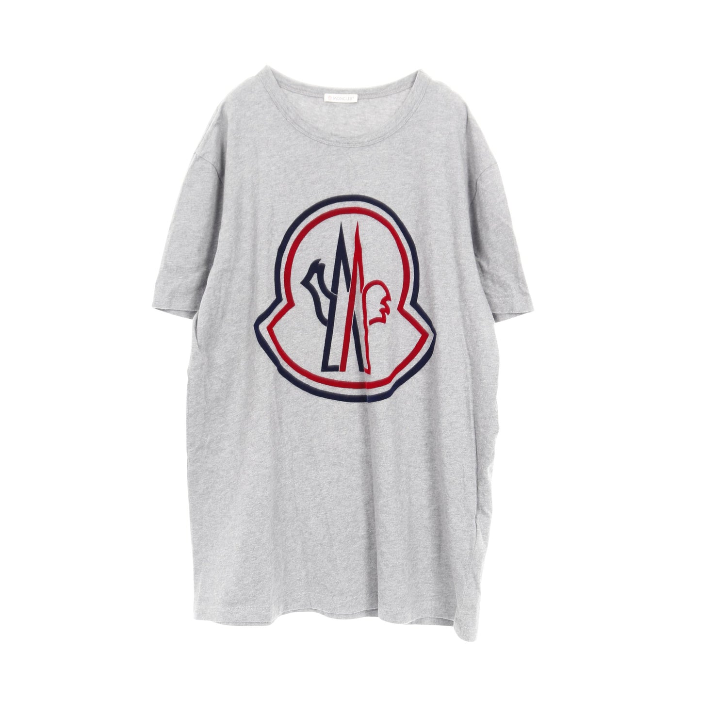 ロゴ Tシャツ クルーネック 半袖 コットン グレー レッド ネイビー モンクレール トップス MONCLER