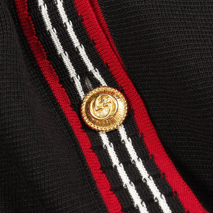 ニット ジャケット シルク コットン ブラック レッド ホワイト グッチ アウター GUCCI