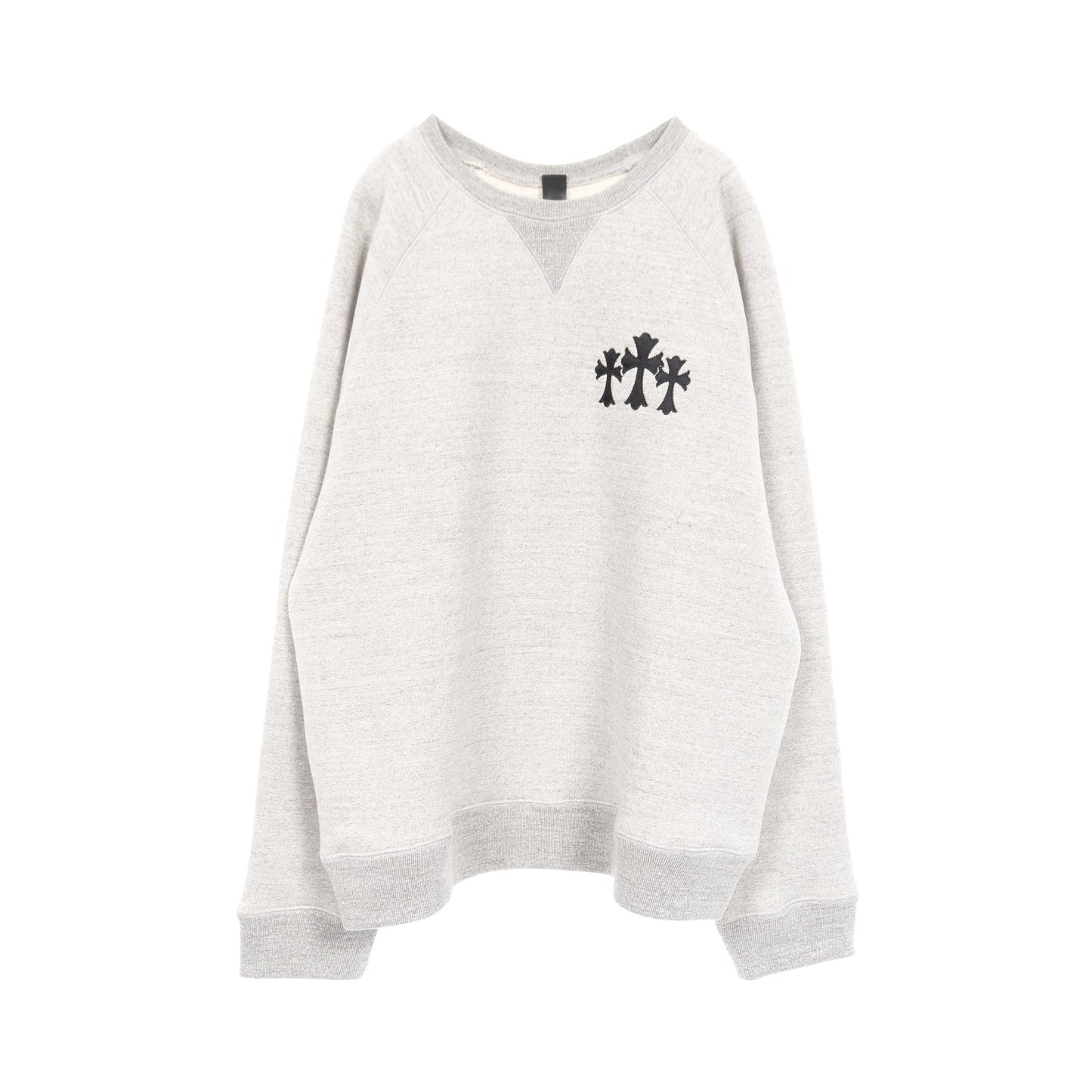 セメタリークロス スウェットシャツ クルーネック コットン グレー クロムハーツ トップス Chrome Hearts