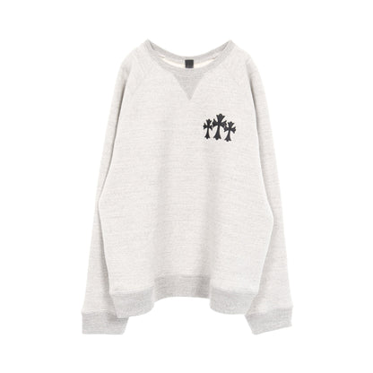 セメタリークロス スウェットシャツ クルーネック コットン グレー クロムハーツ トップス Chrome Hearts