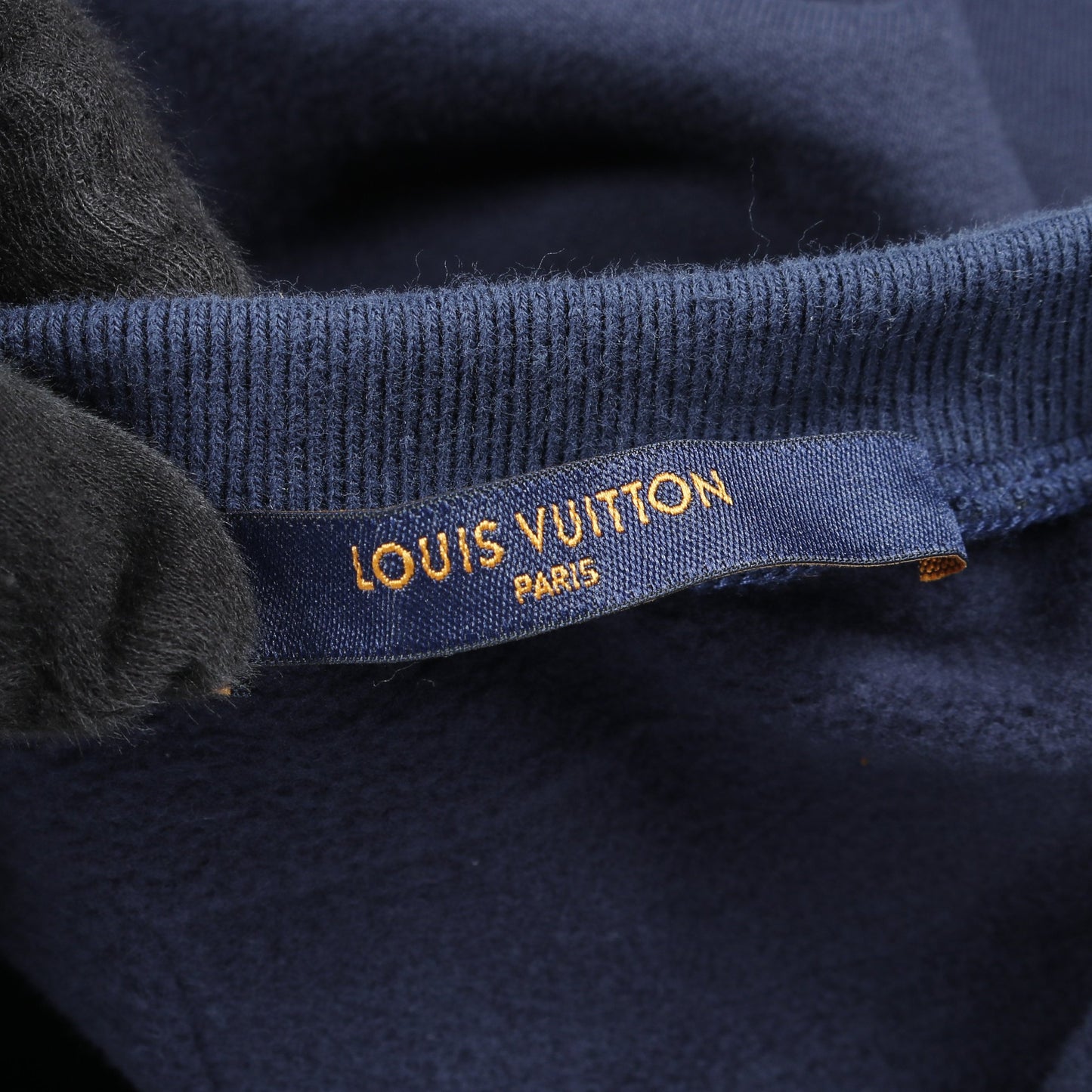 LVステッチプリント エンブロイダリー スウェットシャツ クルーネック コットン ネイビー 裏起毛 ルイヴィトン トップス LOUIS VUITTON