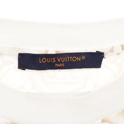 モノグラム Tシャツ クルーネック 半袖 コットン ホワイト ゴールド ルイヴィトン トップス LOUIS VUITTON