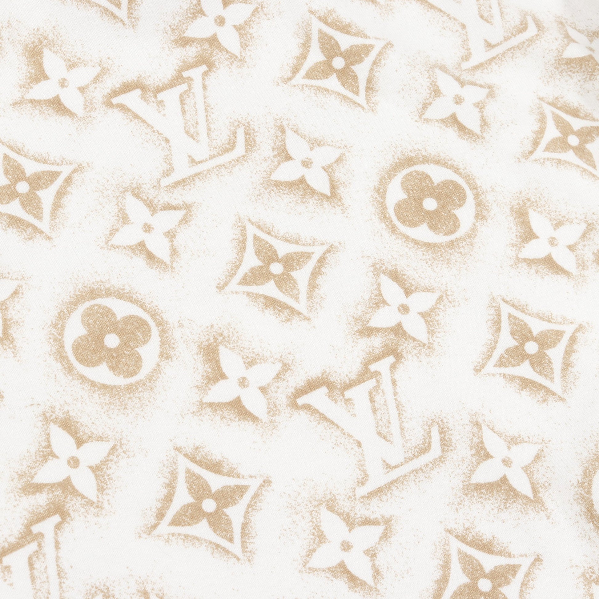 モノグラム Tシャツ クルーネック 半袖 コットン ホワイト ゴールド ルイヴィトン トップス LOUIS VUITTON