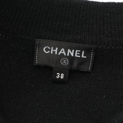 ココマークボタン カーディガン クルーネック カシミヤ ブラック シャネル トップス CHANEL