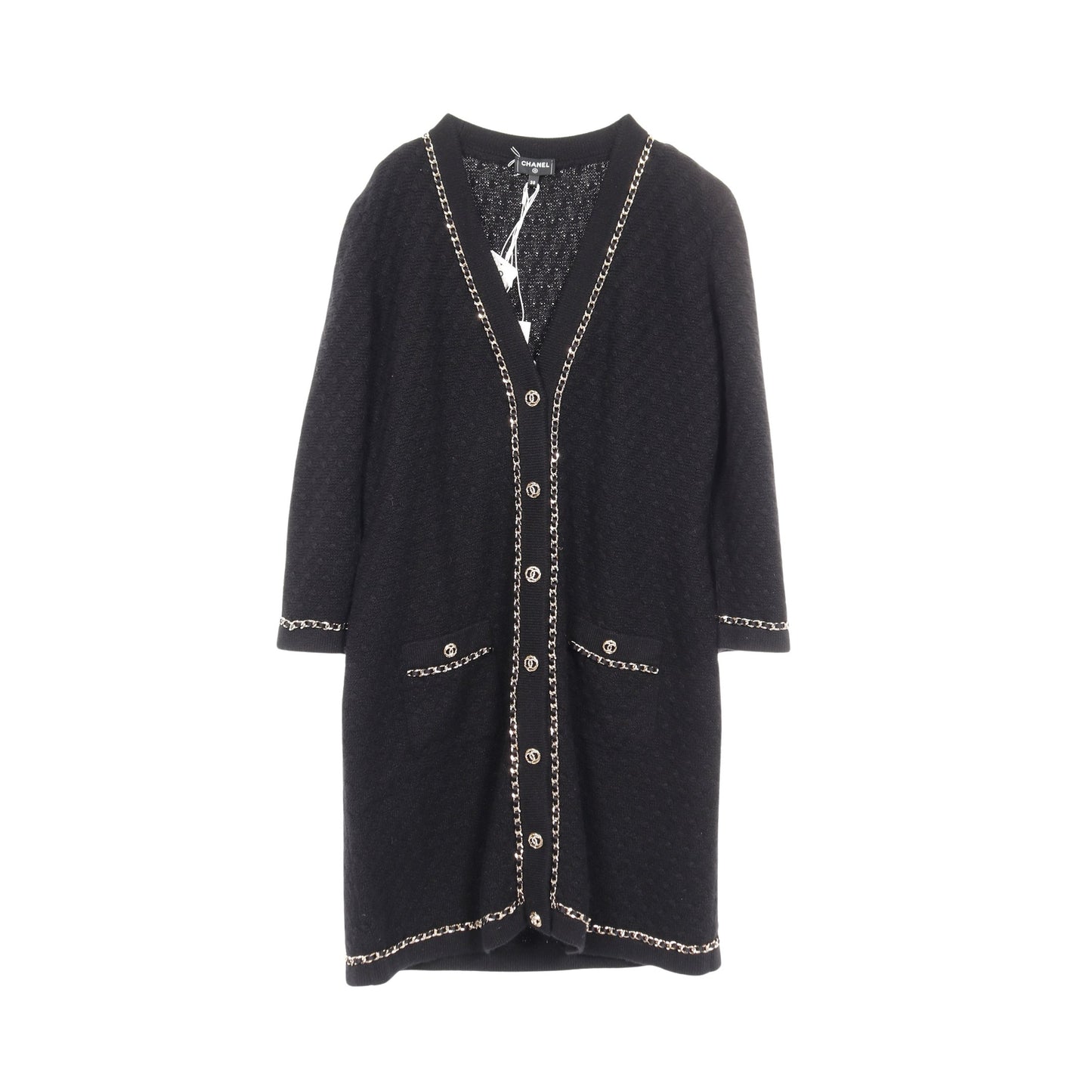 ココマークボタン カーディガン カシミヤ ブラック シャネル トップス CHANEL