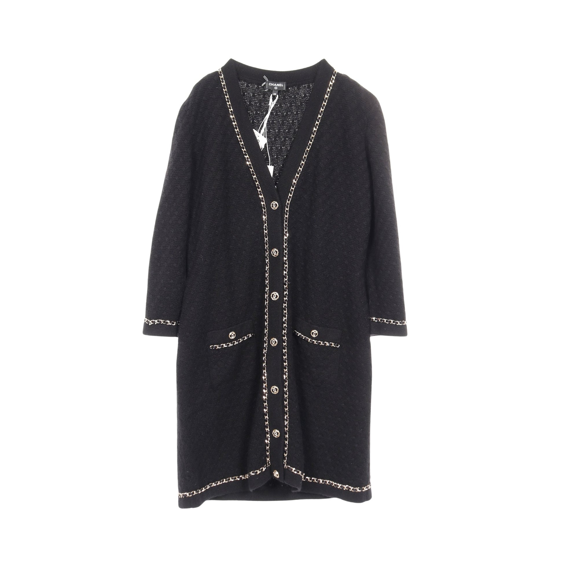 ココマークボタン カーディガン カシミヤ ブラック シャネル トップス CHANEL
