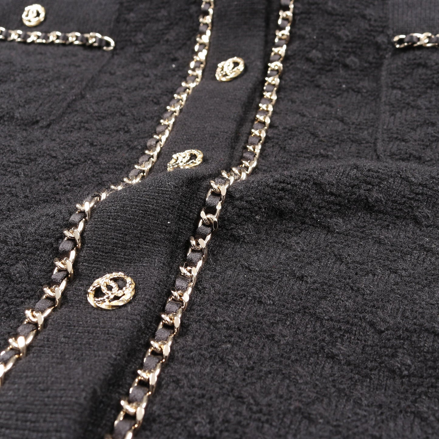 ココマークボタン カーディガン カシミヤ ブラック シャネル トップス CHANEL