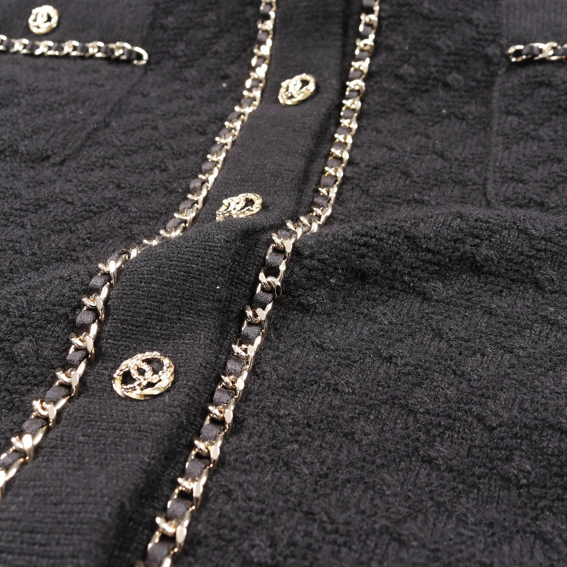 ココマークボタン カーディガン カシミヤ ブラック シャネル トップス CHANEL