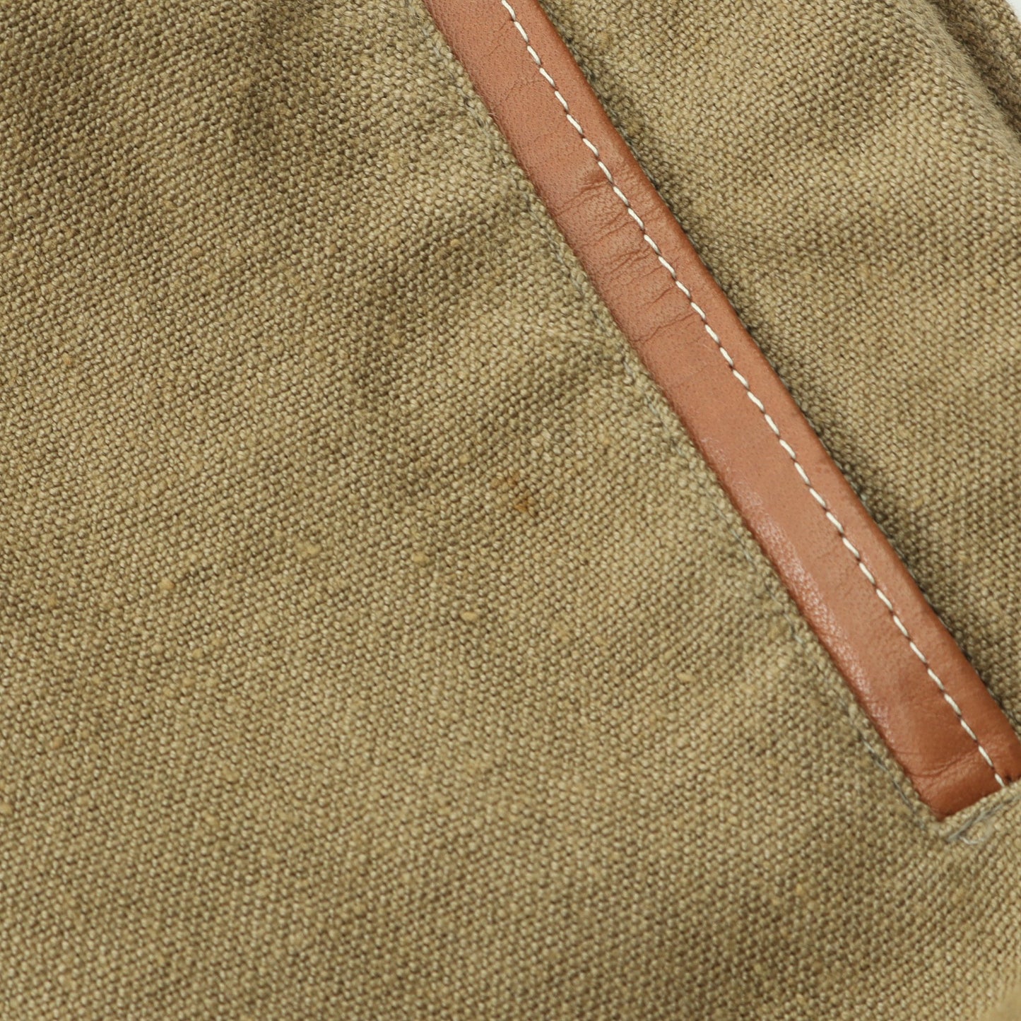 パンツ リネン カーキブラウン エルメス ボトムス HERMES