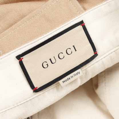 GG柄 オーガニックデニムパンツ デニムパンツ エンボス コットン ベージュ グッチ ボトムス GUCCI