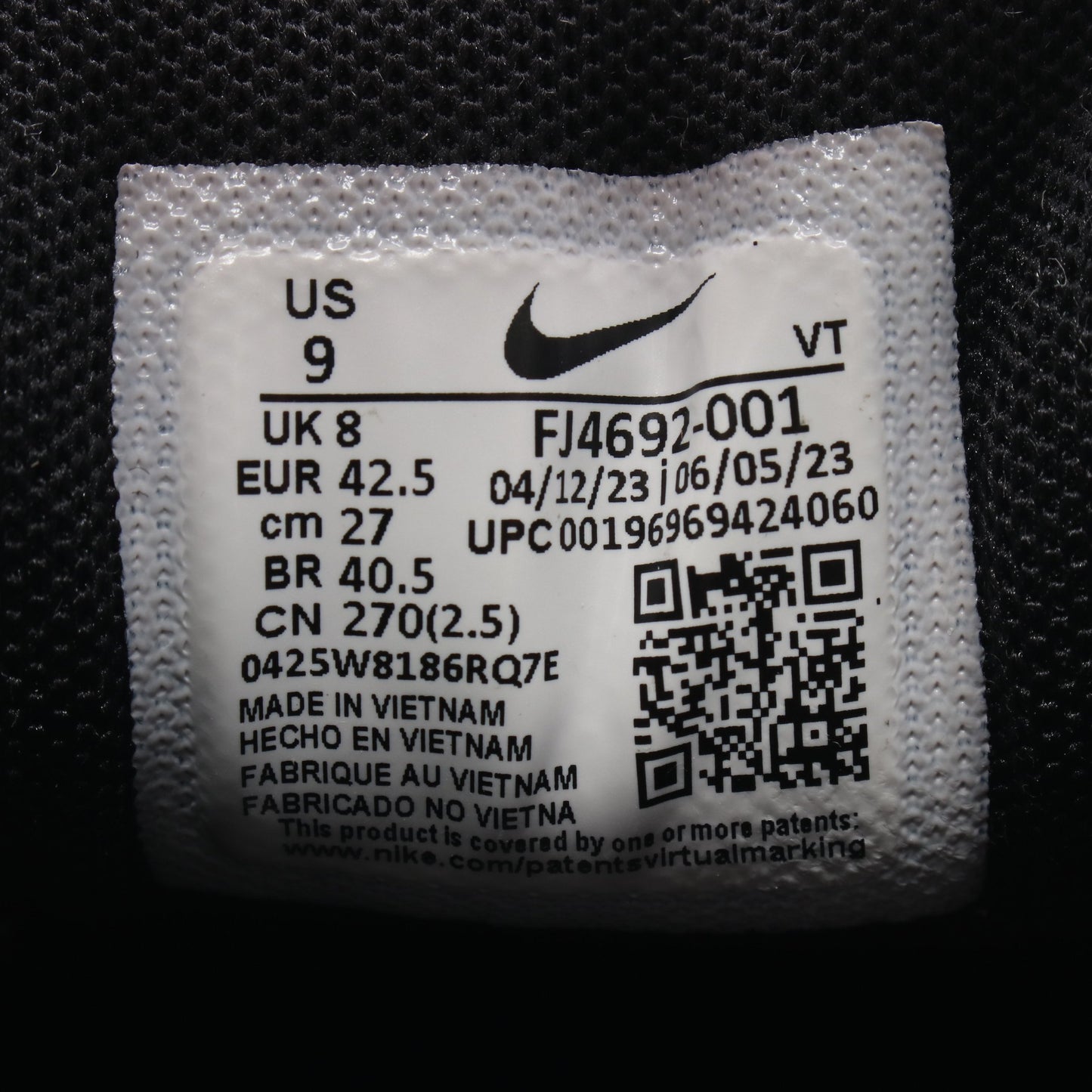 NIKE × COMME des GARCONS HOMME PLUS Air Pegasus 2005 スニーカー ヌバック ファブリック ブラック ナイキ シューズ NIKE