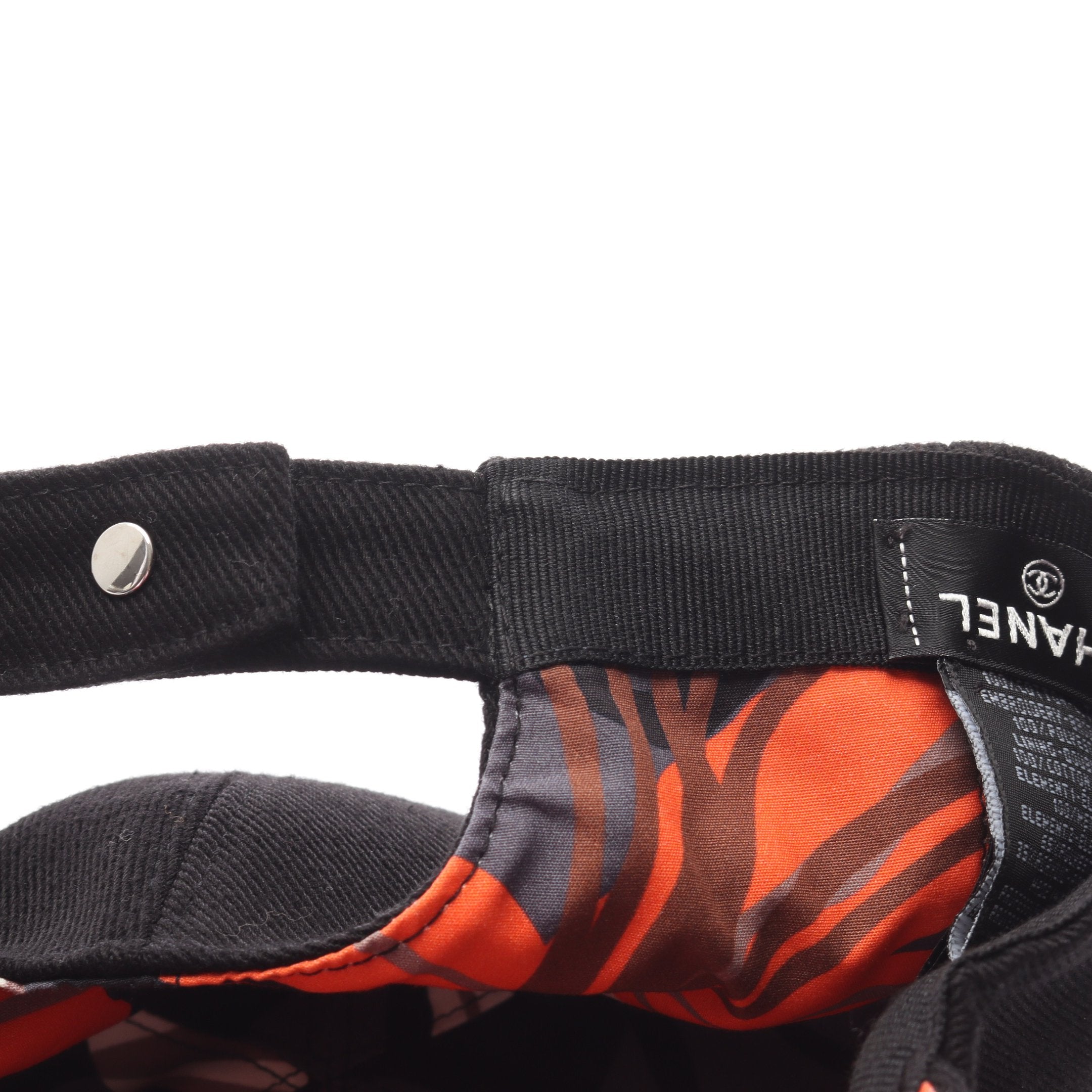 ココマーク キャップ 刺繍 コットン ブラック オレンジレッド シャネル