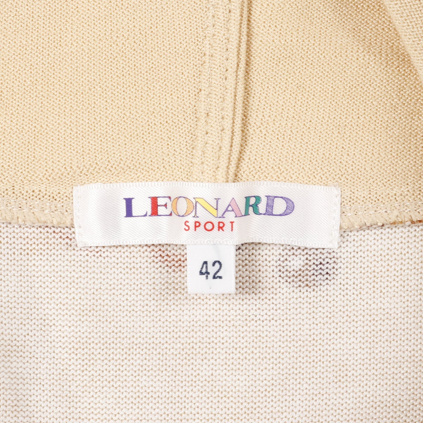 ニット 半袖 フルーツ コットン ベージュ マルチカラー フード付き レオナールスポーツ トップス LEONARD SPORT