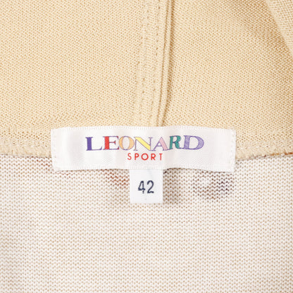 ニット 半袖 フルーツ コットン ベージュ マルチカラー フード付き レオナールスポーツ トップス LEONARD SPORT