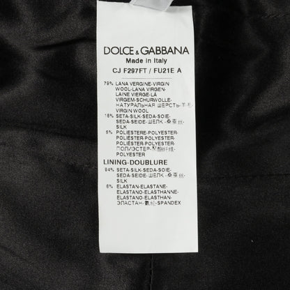 スーツ ウール シルク ブラック ドルチェアンドガッバーナ スーツ DOLCE&GABBANA