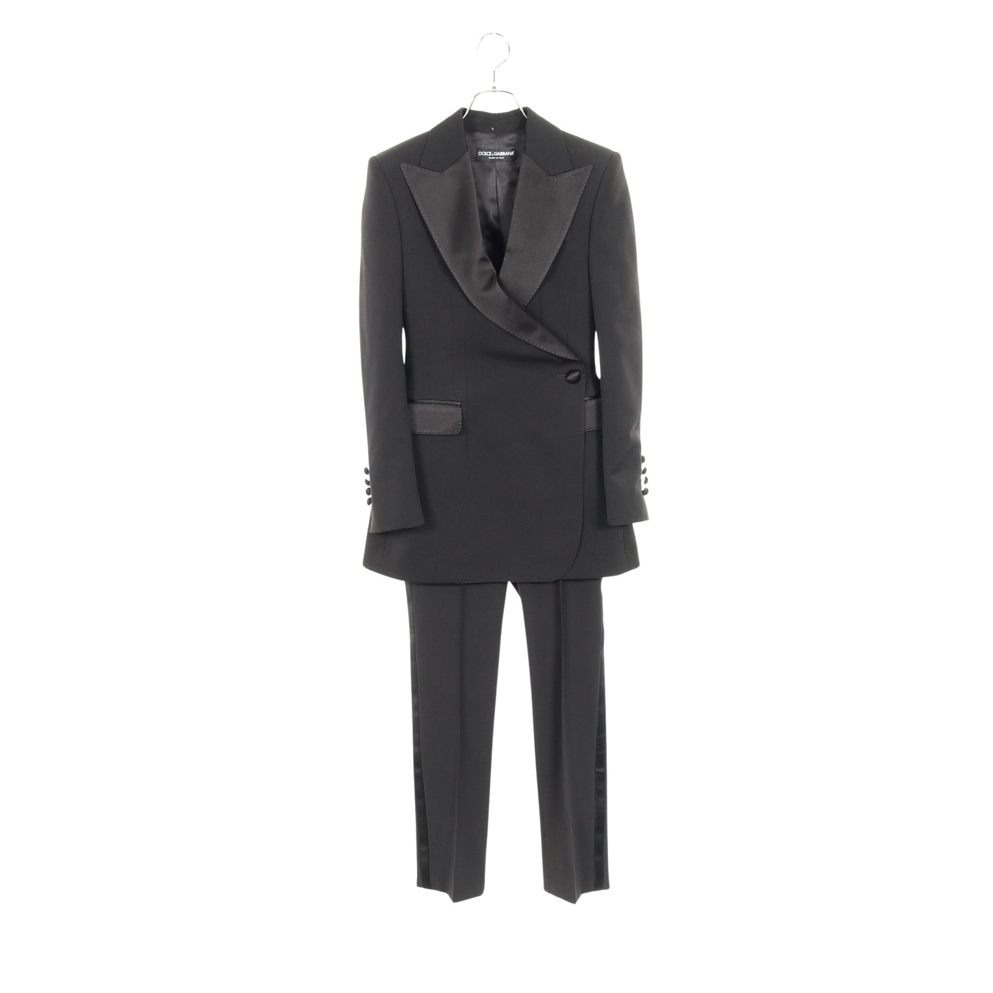 スーツ ウール シルク ブラック ドルチェアンドガッバーナ スーツ DOLCE&GABBANA