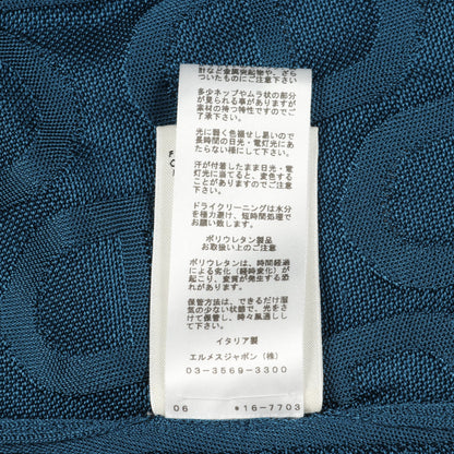 リブ ニットワンピース シルク ブルーグリーン エルメス ワンピース HERMES