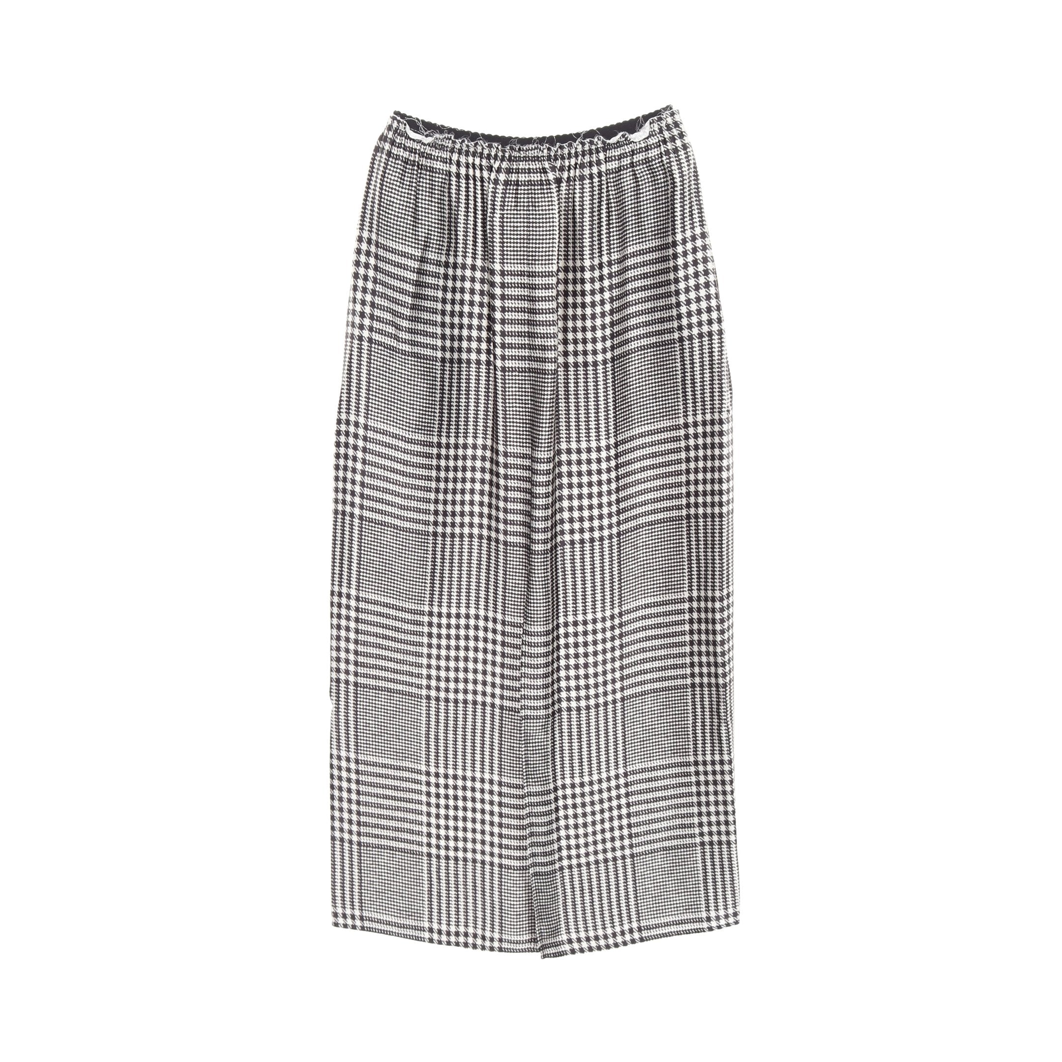 グレンチェック スカート レーヨン ブラック ライトグレー エムエム
