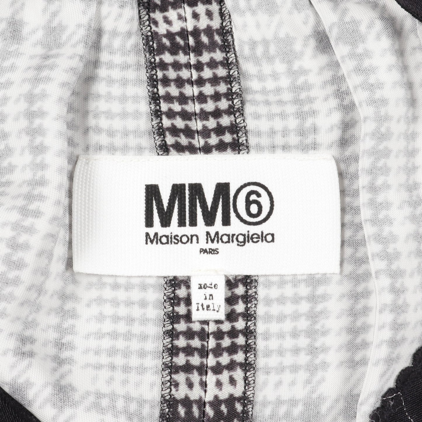 グレンチェック スカート レーヨン ブラック ライトグレー エムエムシックスメゾンマルジェラ ボトムス MM6 MAISON MARGIELA