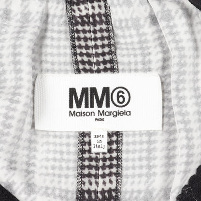 グレンチェック スカート レーヨン ブラック ライトグレー エムエムシックスメゾンマルジェラ ボトムス MM6 MAISON MARGIELA