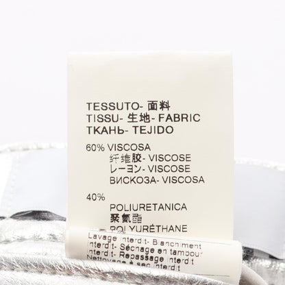 フレア スカート ビスコース シルバー フェイクレザー エムエスジーエム ボトムス MSGM