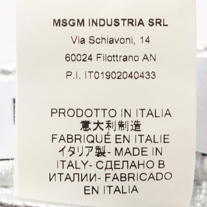 フレア スカート ビスコース シルバー フェイクレザー エムエスジーエム ボトムス MSGM