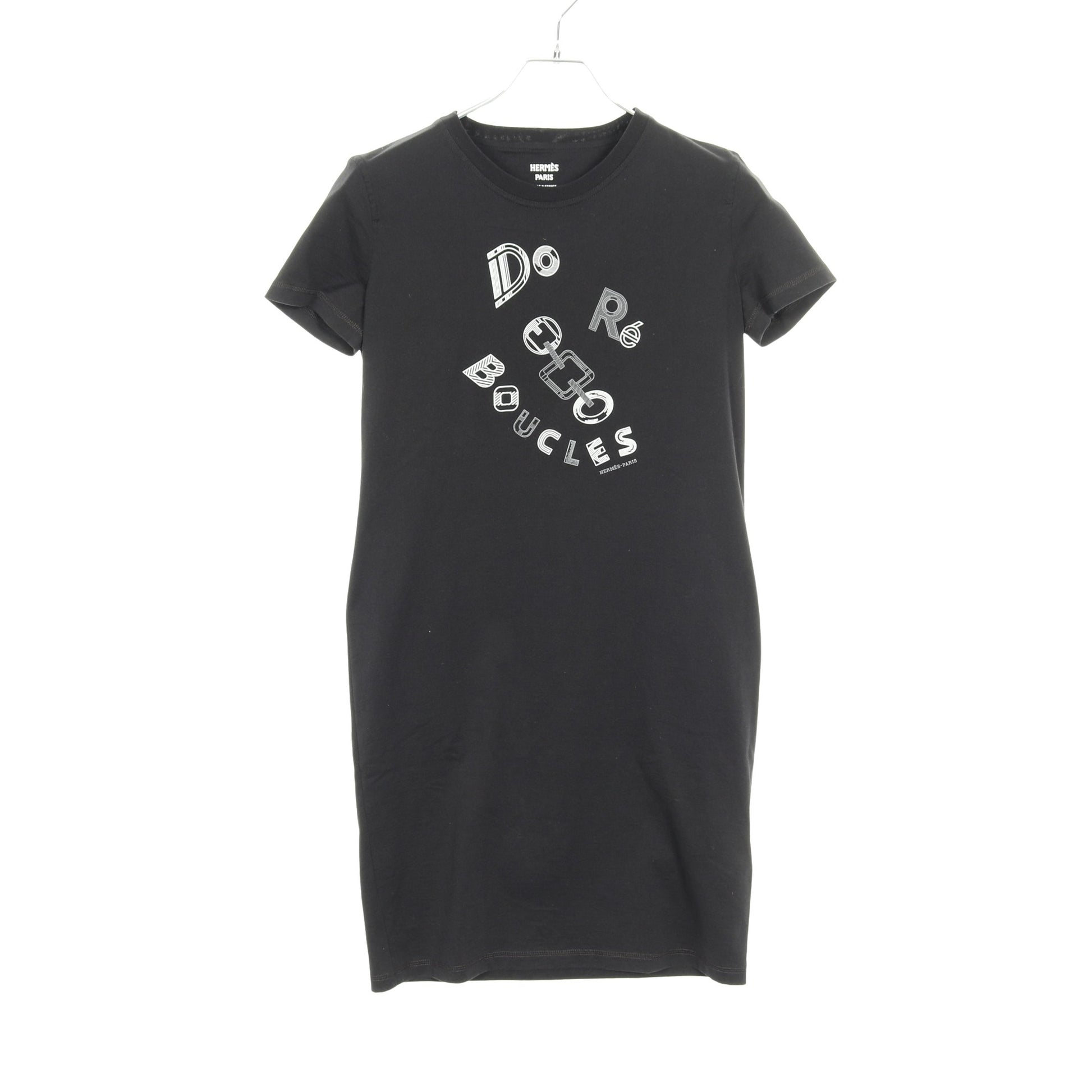 マイクロドレス Tシャツ ワンピース コットン ブラック エルメス ワンピース HERMES