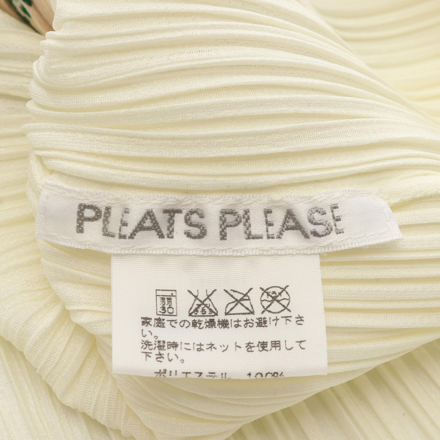 プリーツ カットソー てんとう虫 アイボリー マルチカラー プリーツプリーズ トップス PLEATS PLEASE