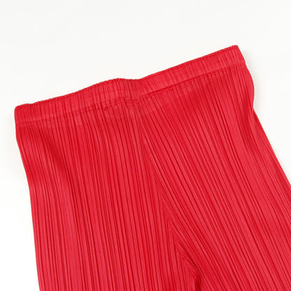 プリーツ イージーパンツ レッド プリーツプリーズ ボトムス PLEATS PLEASE