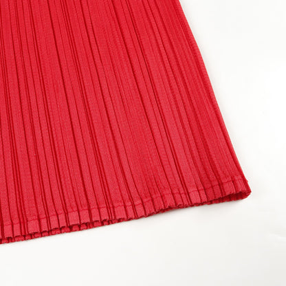 プリーツ イージーパンツ レッド プリーツプリーズ ボトムス PLEATS PLEASE