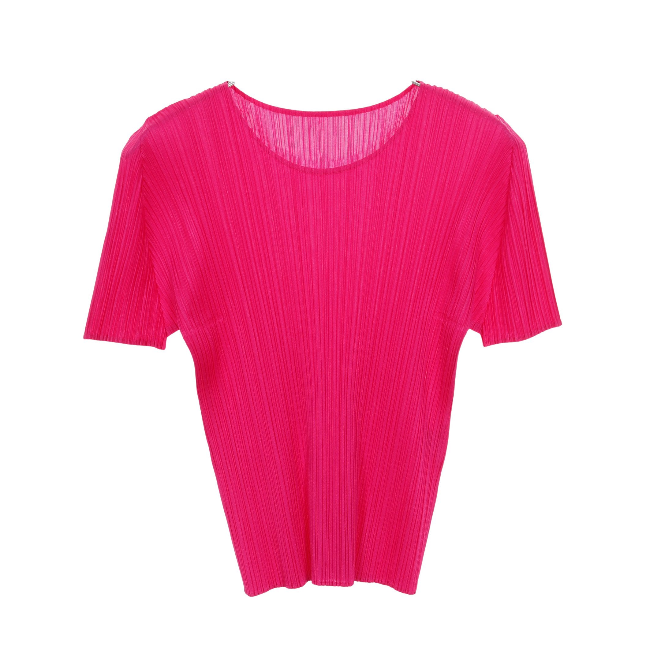 PLEATS PLEASE 半袖 ピンク プリーツ Tシャツ イッセイミヤケ Tシャツ
