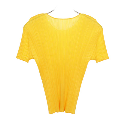プリーツ カットソー 半袖 イエロー プリーツプリーズ トップス PLEATS PLEASE