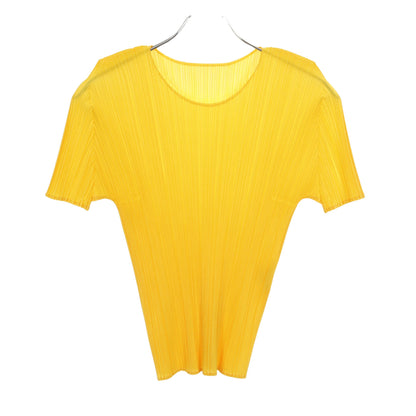 プリーツ カットソー 半袖 イエロー プリーツプリーズ トップス PLEATS PLEASE
