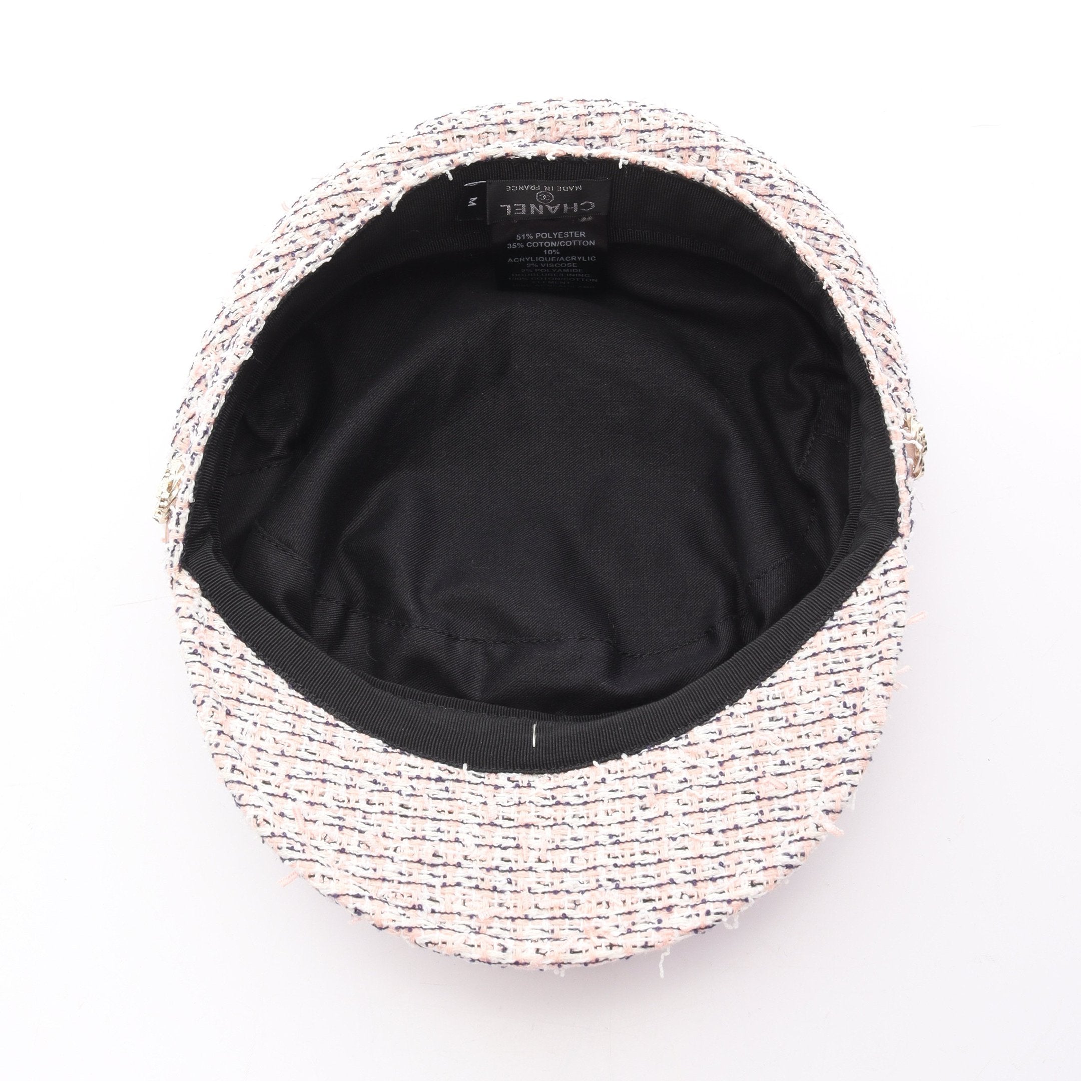 ココマーク ツイード キャスケット 帽子 コットン ライトピンク