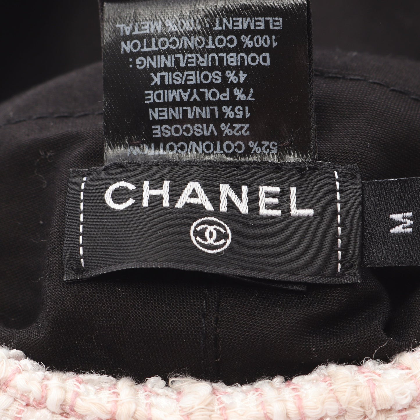ココマーク ツイード キャスケット 帽子 コットン ライトピンク シャネル 財布・小物 CHANEL