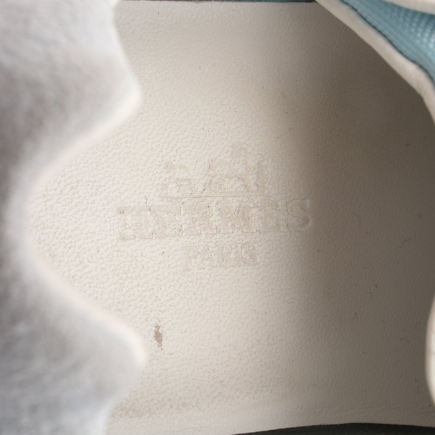 ジェット スニーカー ファブリック レザー スエード ライトブルー ホワイト ブルーグレー エルメス シューズ HERMES