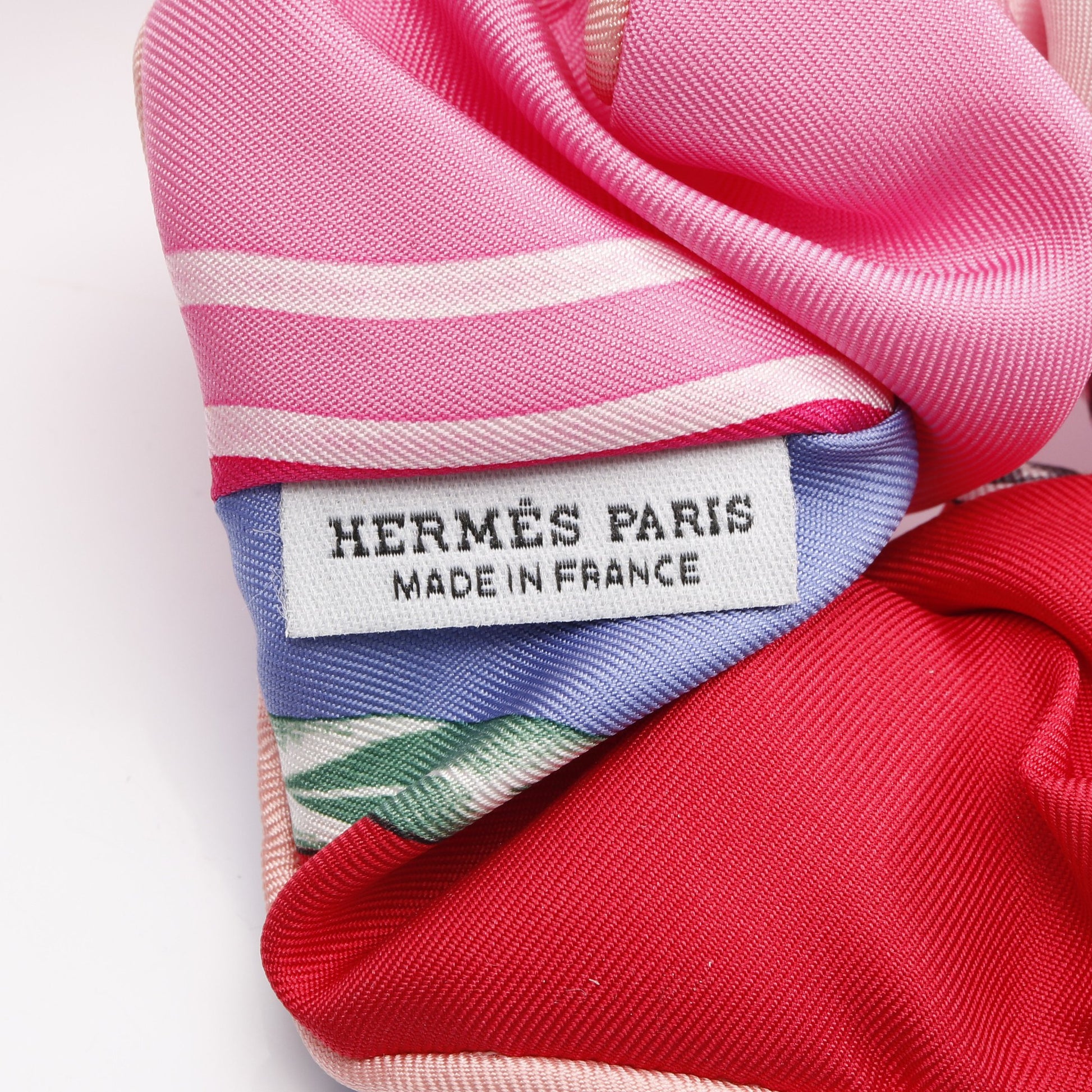シュシュ クラウディア ヘアアクセサリー シルク ピンク マルチカラー エルメス アクセサリー HERMES