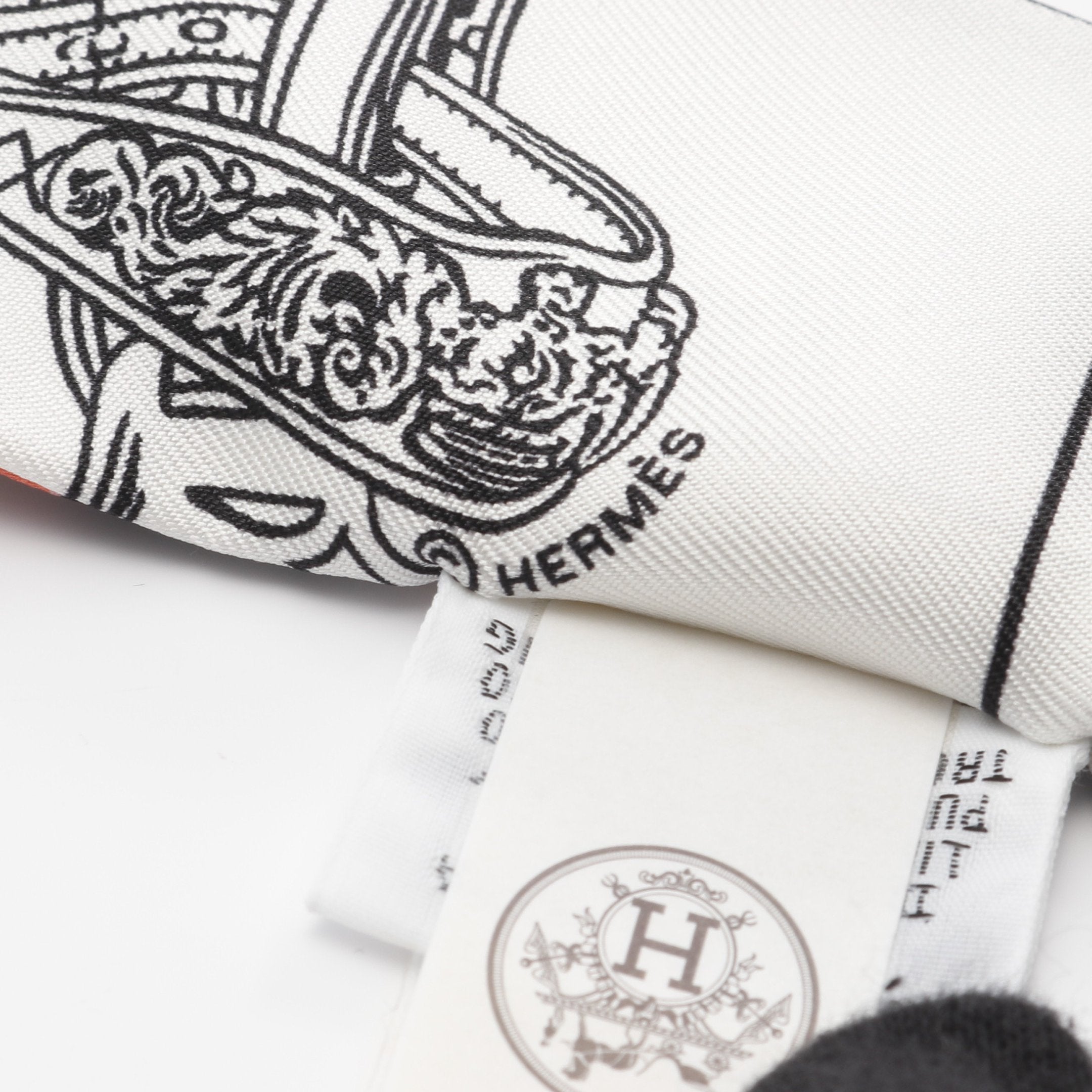 ツイリー BRIDES de GALA en fleurs リボン スカーフ シルク ブラック